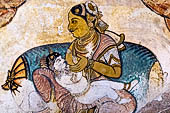 The great Chola temples of Tamil Nadu - The Brihadishwara Temple of Thanjavur. Painting of the Nayaka period (xvii c.) on the inside wall of the cloister. 